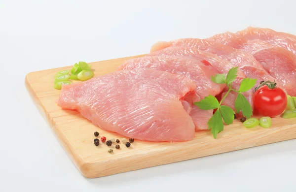 Raw turkey breast steaks — Stock Photo, Image