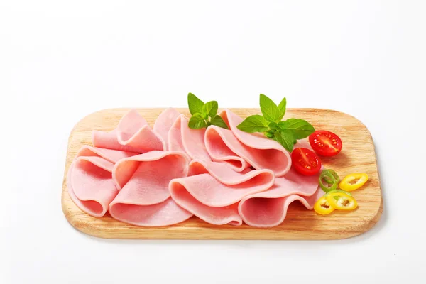 Thin slices of ham — Stock Photo, Image