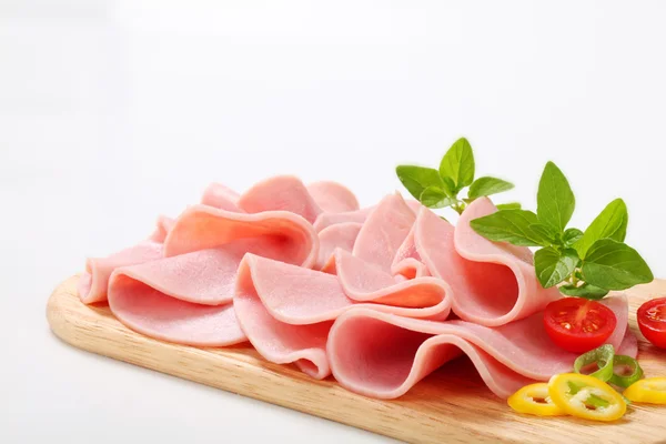 Thin slices of ham — Stock Photo, Image