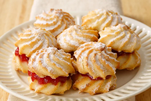 Jam soubory cookie sandwich — Stock fotografie