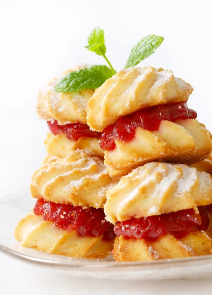 Jam sandwich cookies — Stockfoto