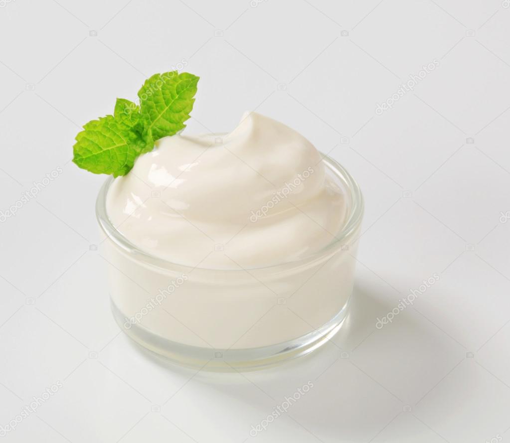 white cream in a bowl