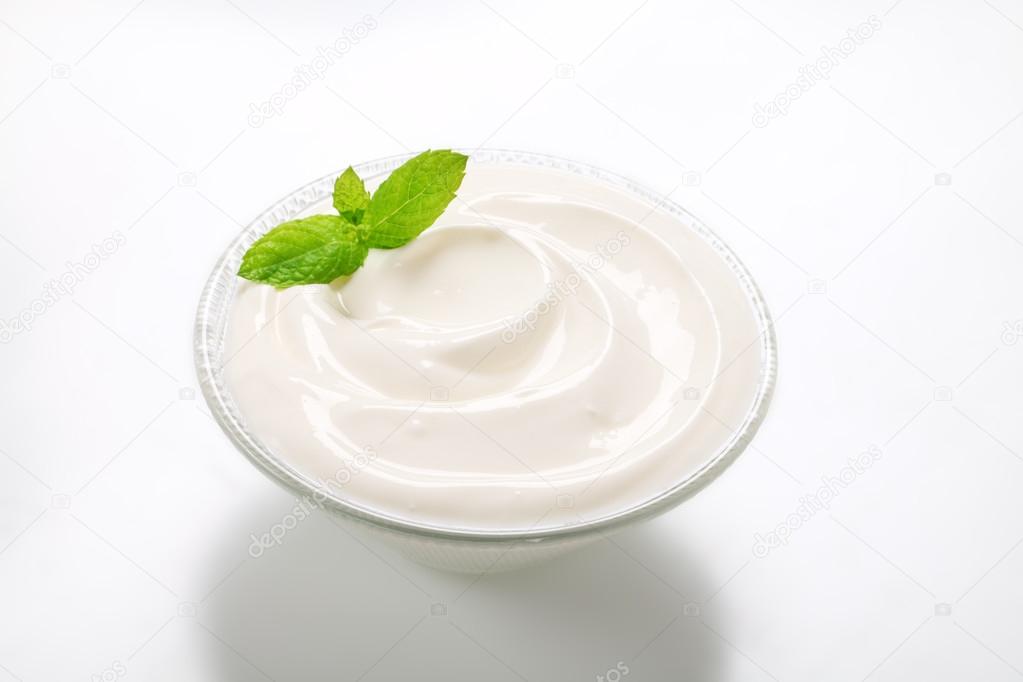 white cream in a bowl