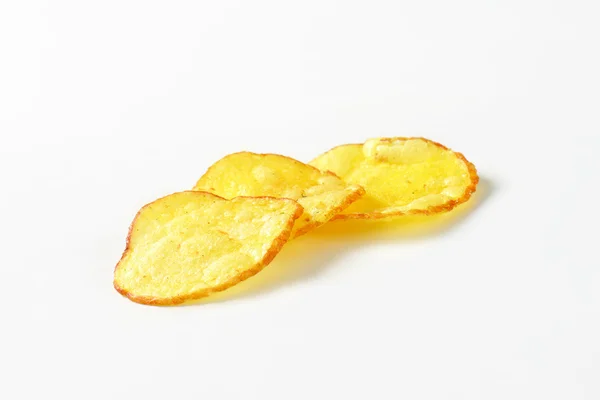 Three potato chips — Stock Photo, Image