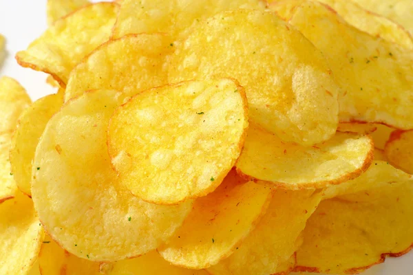 Heap of potato chips — Stock Photo, Image