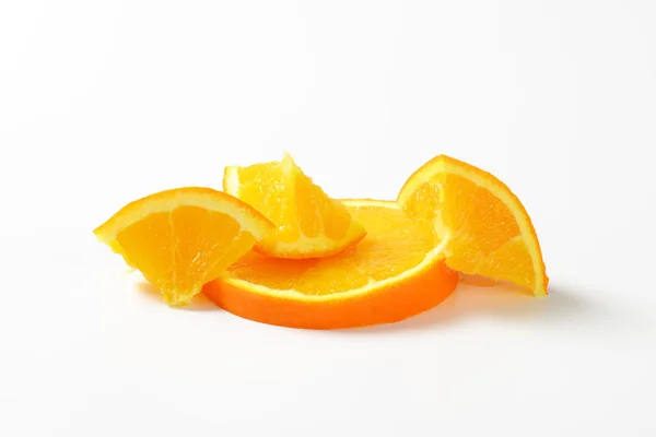 Färska orange bitar — Stockfoto