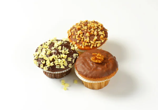 Tre olika muffins — Stockfoto