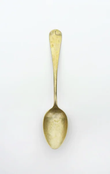 Vecchio cucchiaio d'argento — Foto Stock