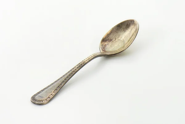 Old silver spoon — Stock Photo, Image