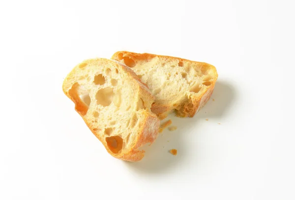 Ciabatta sneetjes brood — Stockfoto