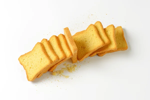 Crunchy rusk slices — Stock Photo, Image