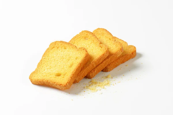 Fette di fette biscottate croccanti — Foto Stock