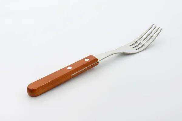 Wooden-handled dinner fork — Stock Photo, Image