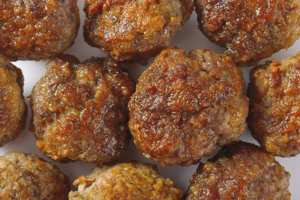 Small pan fried meatballs — Stock Photo, Image
