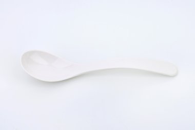 Beyaz plastik kaşık