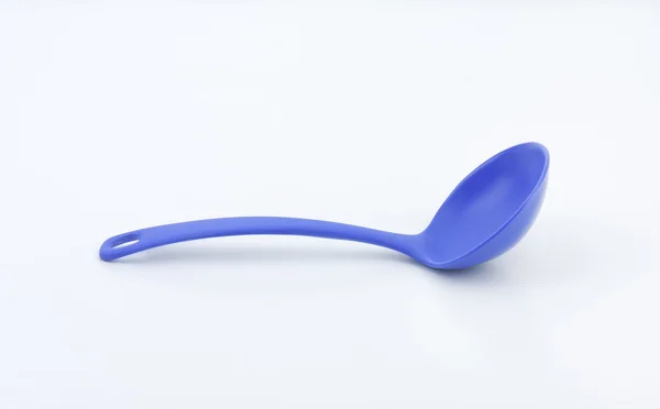 Blue plastic ladle — Stock Photo, Image