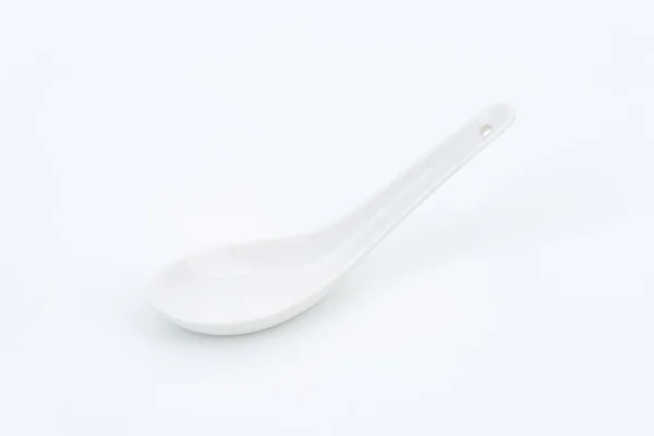 Porcelain appetizer spoon — Stock Photo, Image