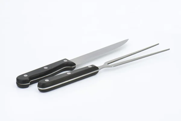 Faragás kést és a villát — Stock Fotó