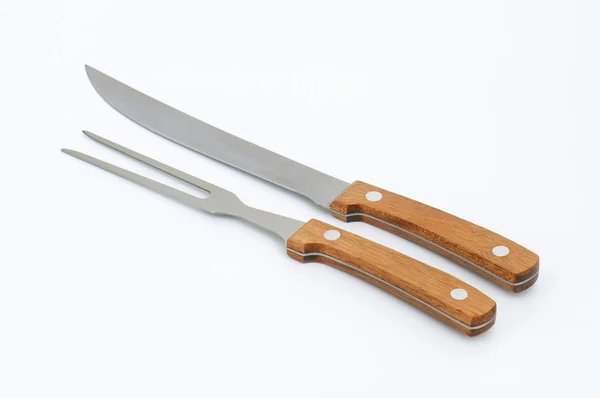 Carving knife and fork — Stock Photo, Image