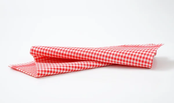 Red and white dish towel — Stock Photo, Image