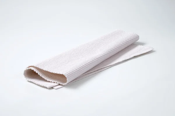 Tapis de place en tissu blanc — Photo
