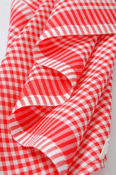 Röda och vita skålen handduk — Stockfoto