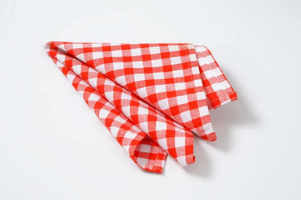 Red and white napkin — Stock Photo, Image