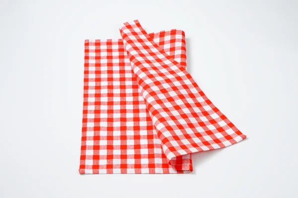 Red and white napkin — Stock Photo, Image