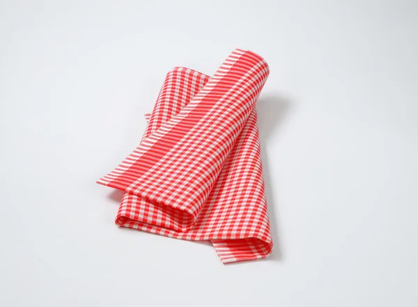 Toalha de prato vermelho e branco — Fotografia de Stock
