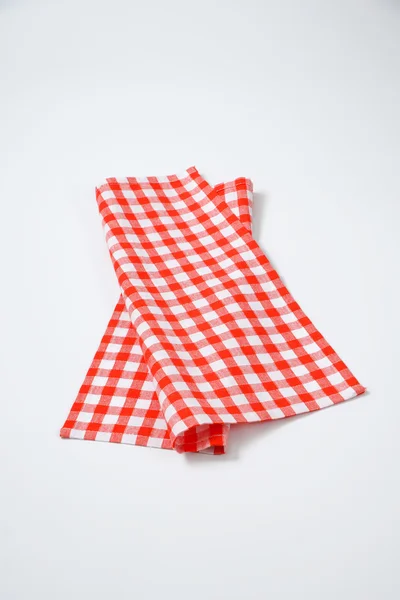 Red and white napkin — Stock Photo, Image