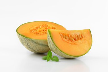 fresh cantaloupe melon clipart