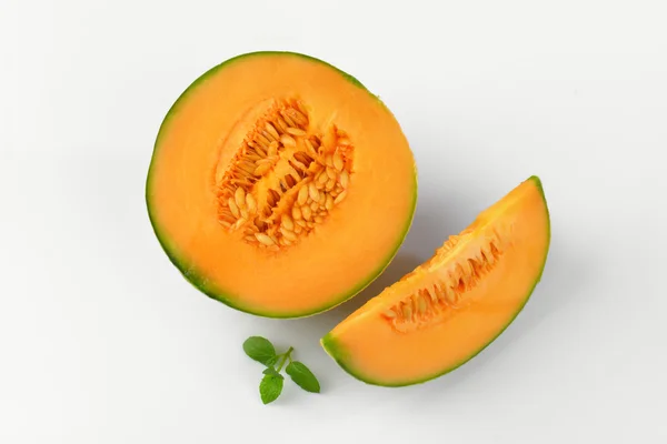 Frische Cantaloupe-Melone — Stockfoto