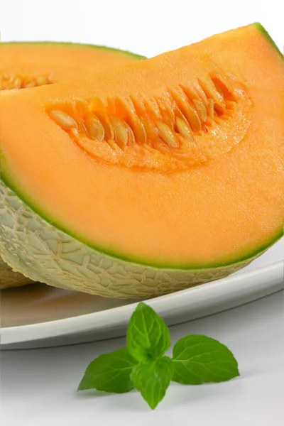 Färsk cantaloupemelon — Stockfoto