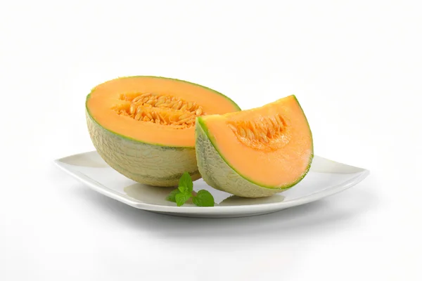 Färsk cantaloupemelon — Stockfoto