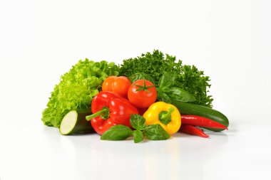 variety of fresh vegetables clipart