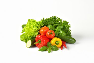 assortment of fresh vegetables clipart