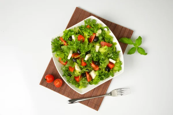 Zeleninový salát s feta — Stock fotografie