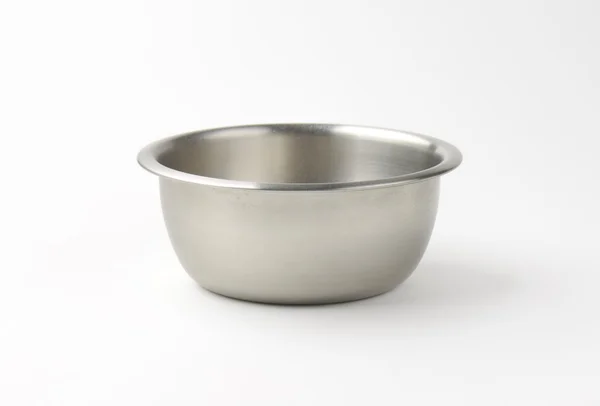 Empty metal bowl — Stock Photo, Image