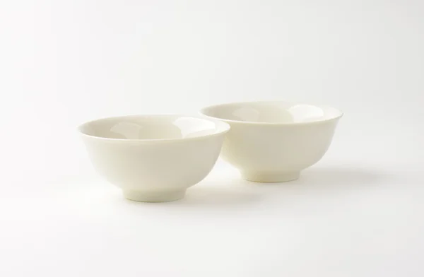 Two white bowls — Stock Photo, Image