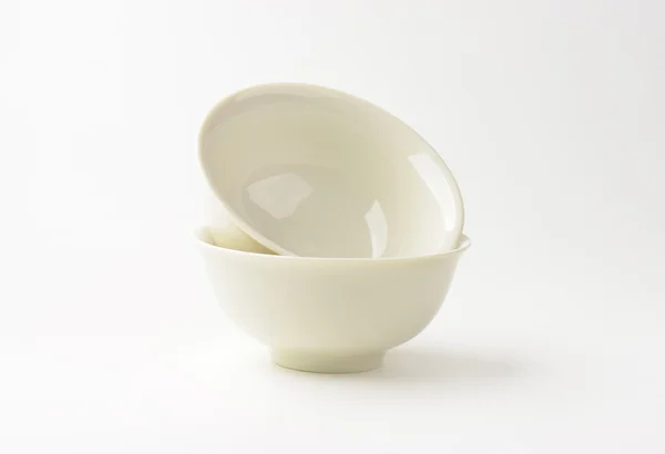 Two white bowls — Stock Photo, Image