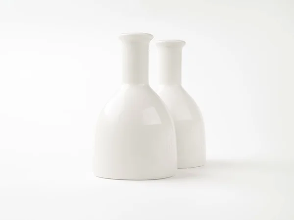 Dois vasos brancos — Fotografia de Stock
