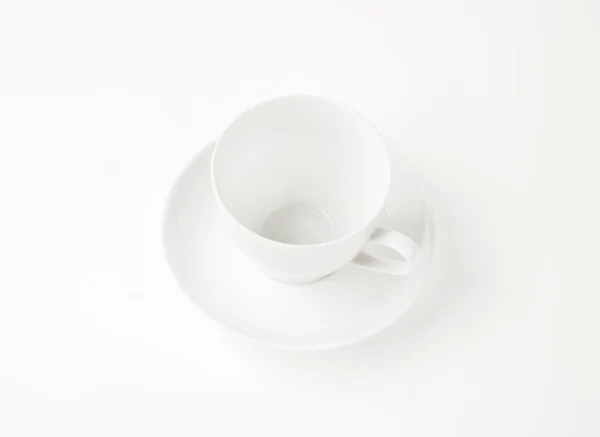 White cup and saucer — Stock Photo, Image