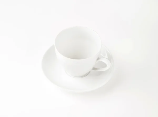 White cup and saucer — Stock Photo, Image