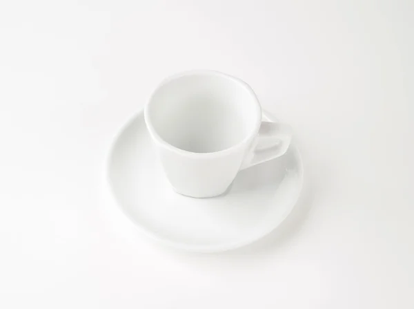 Taza blanca y platillo — Foto de Stock