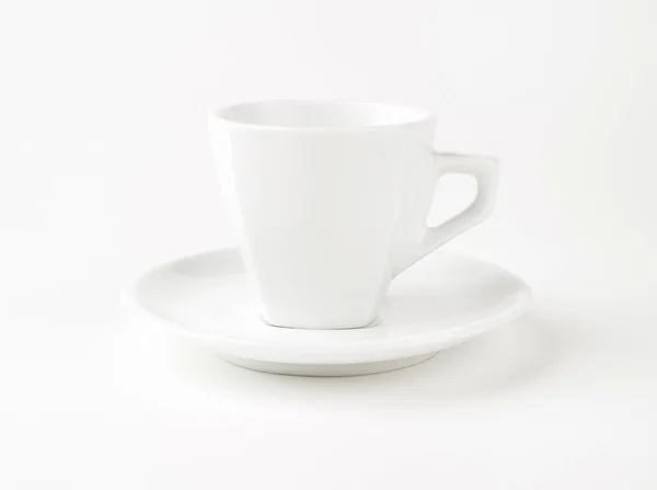 White cup and saucer — Stock Photo, Image