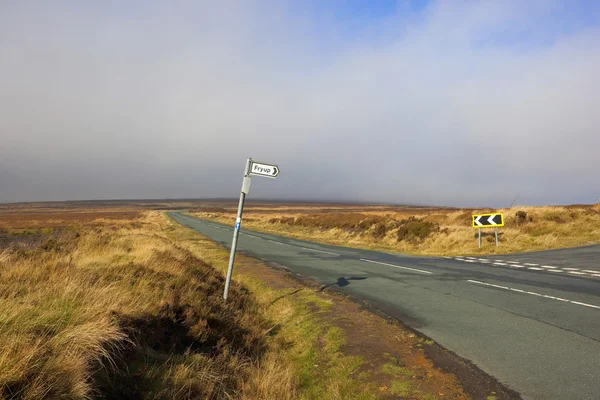 Moorland sign post — Stock Photo, Image