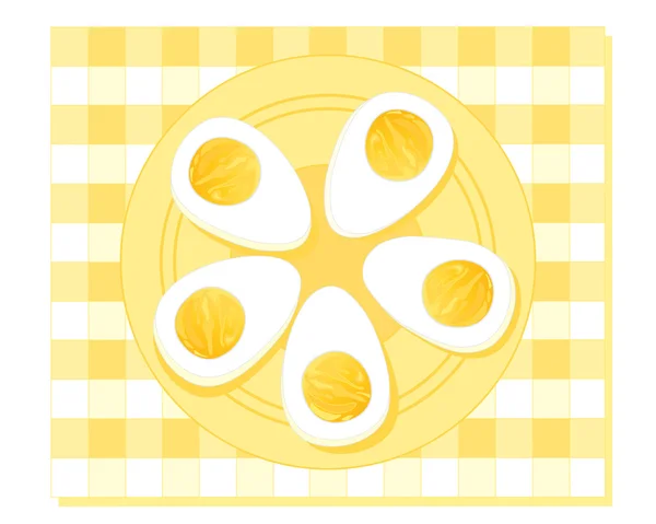 Hard boiled eggs — Stock Vector