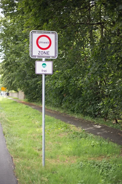 German sign for Low Emission Zone (environment zone) — Stock Photo, Image