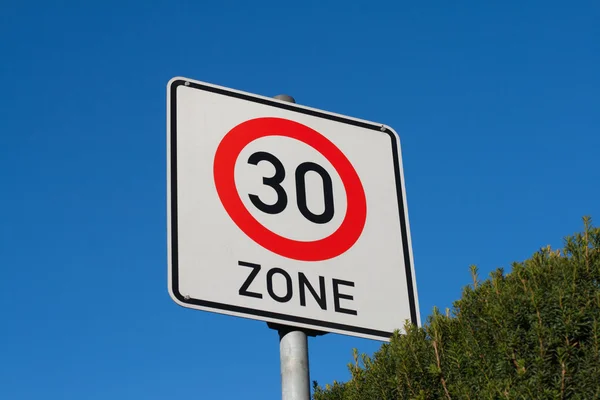 Sign maximum speed 30 — Stock Photo, Image