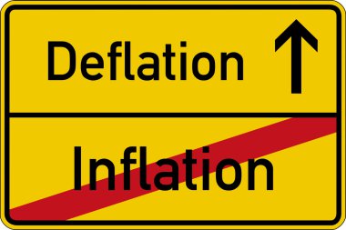 Inflation and deflation clipart